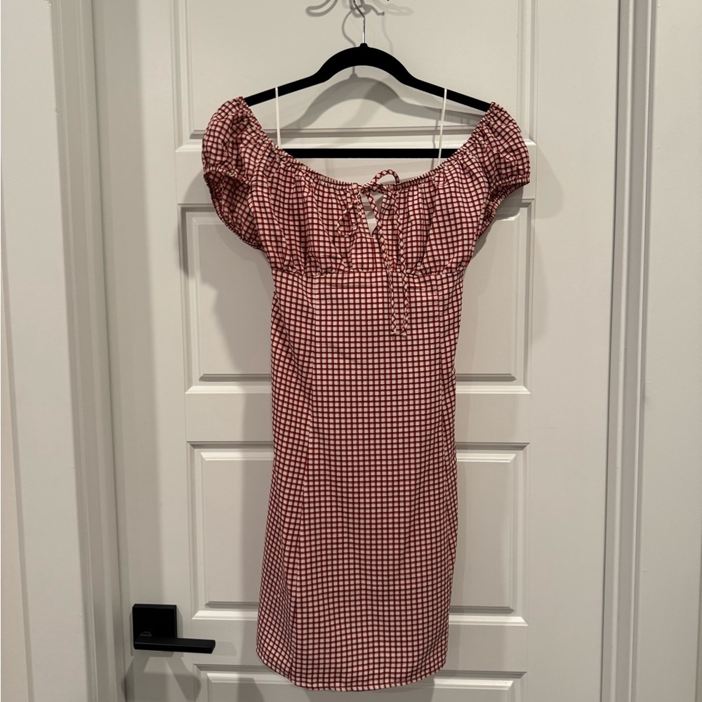 Levi's Red Gingham Midi Dress